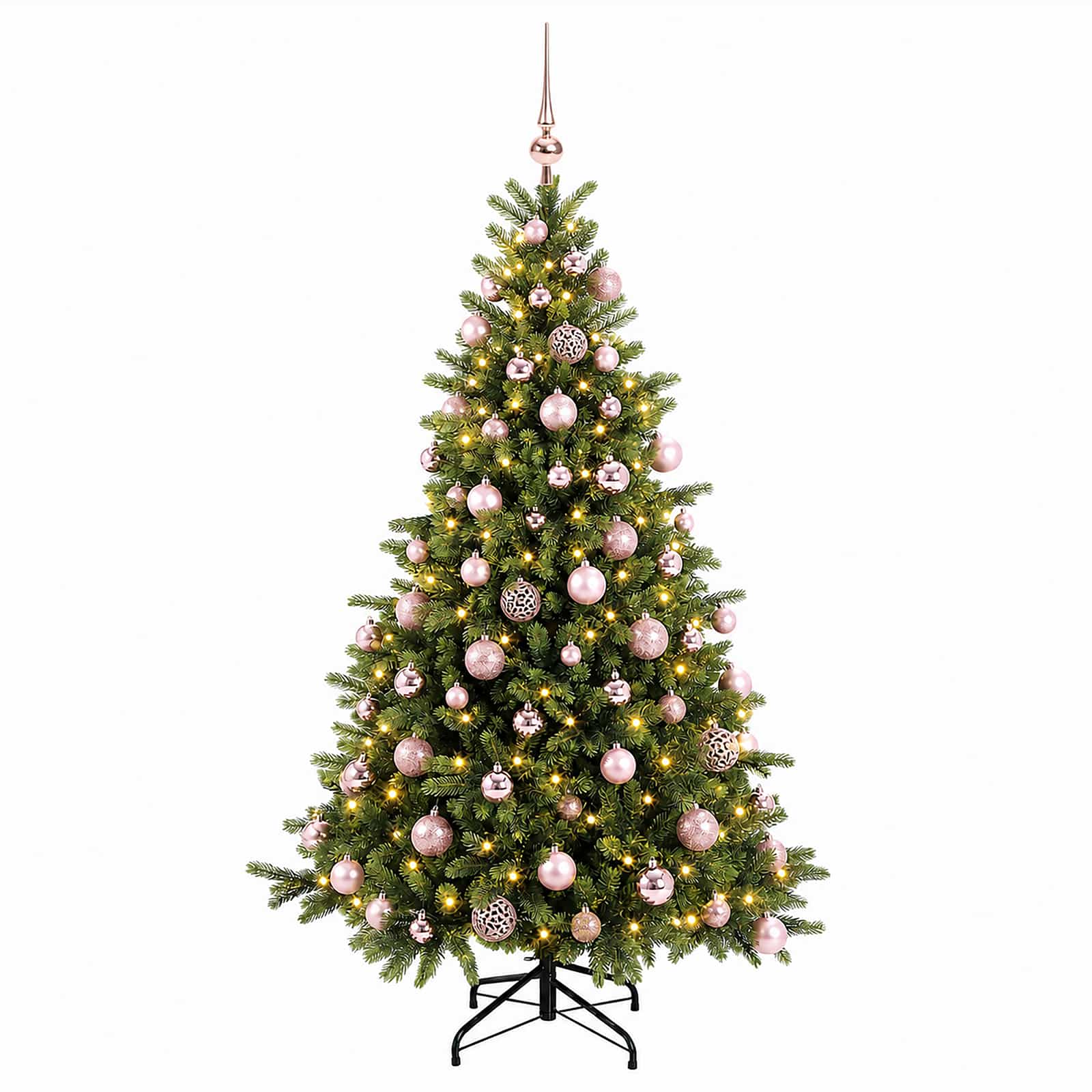 Umetna božična jelka z bučko 240 cm 300 LED Toplo bela