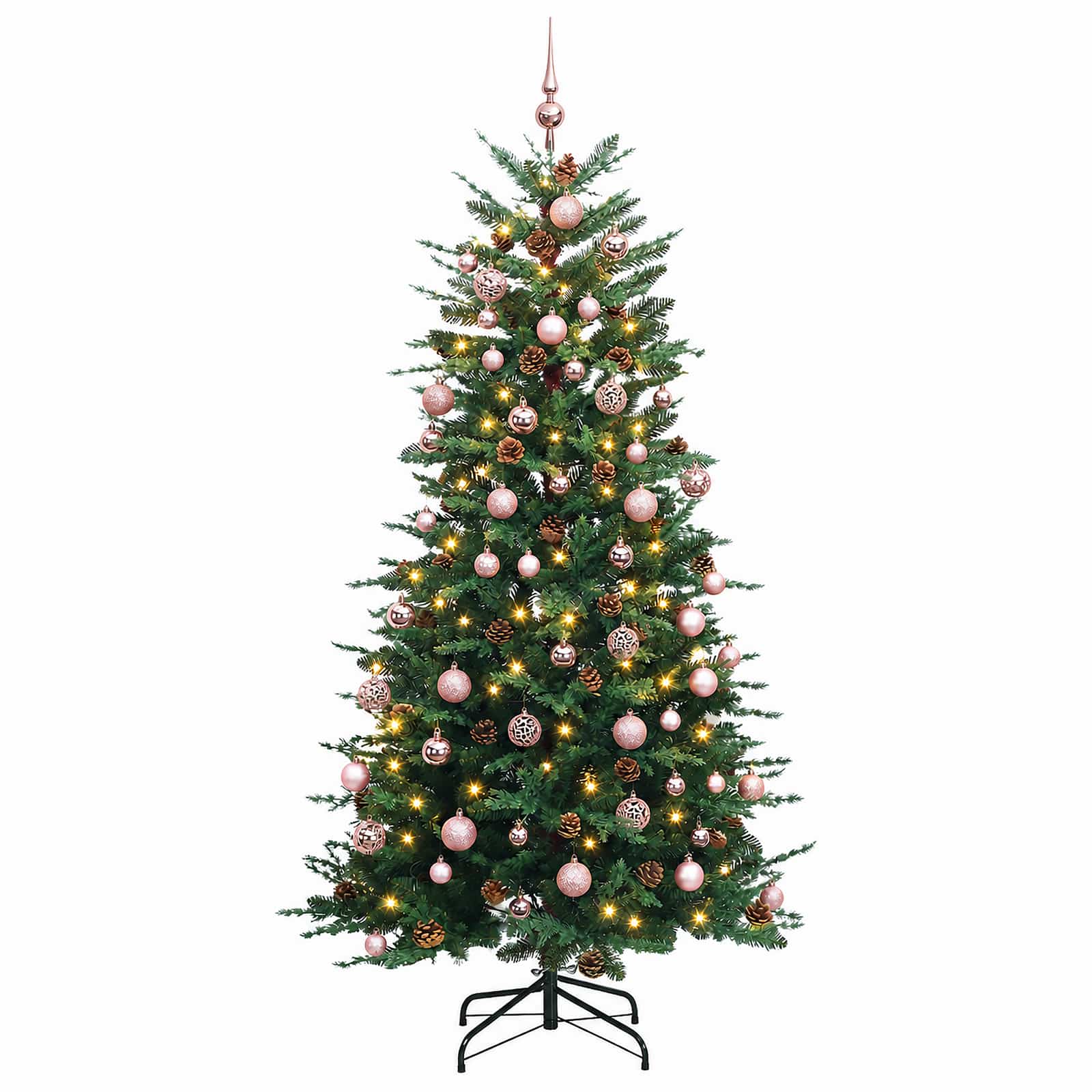 Umetno Zložljivo Božično Drevo 240 cm 300 LED Toplo bela