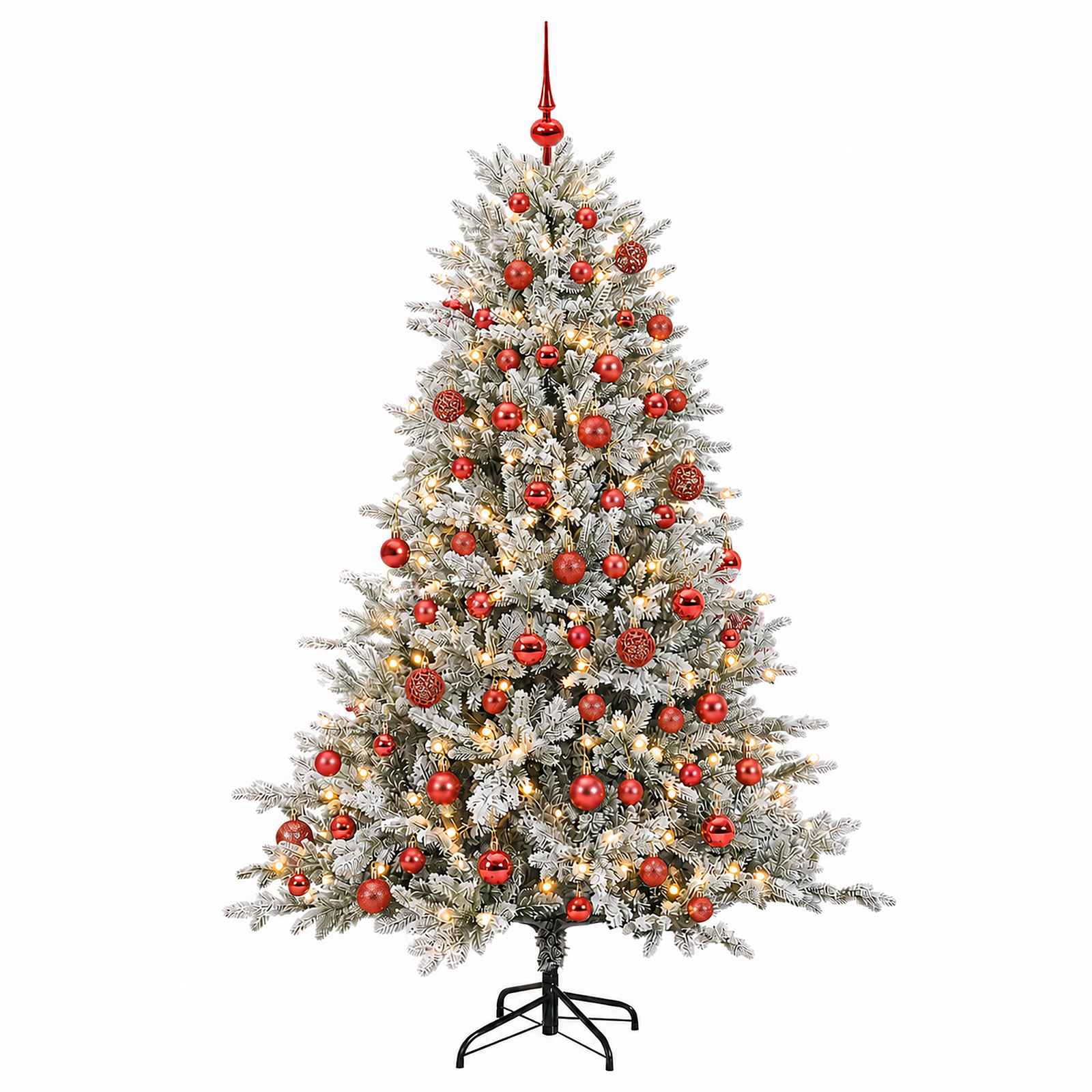 Umetna božična jelka z bučko 180 cm 300 LED Toplo bela