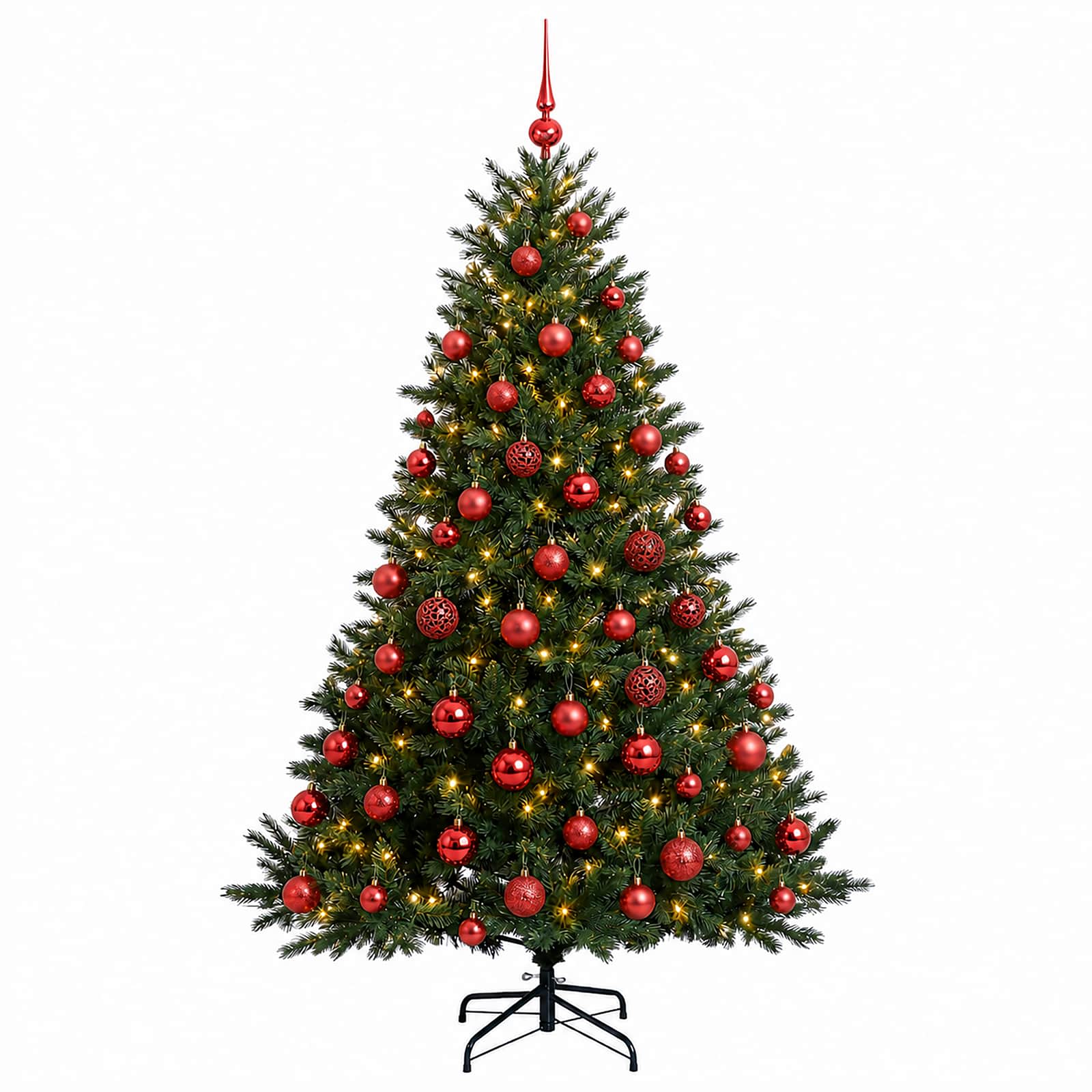 Umetna božična jelka z bučko 240 cm 300 LED Toplo bela