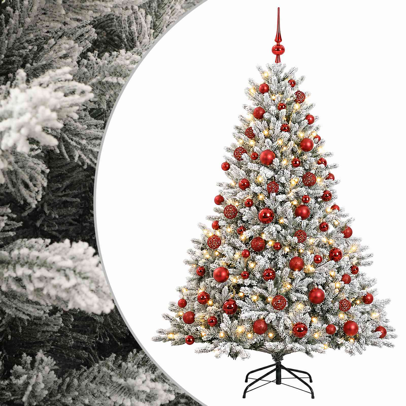 Umetna božična jelka z bučko 240 cm 300 LED Toplo bela