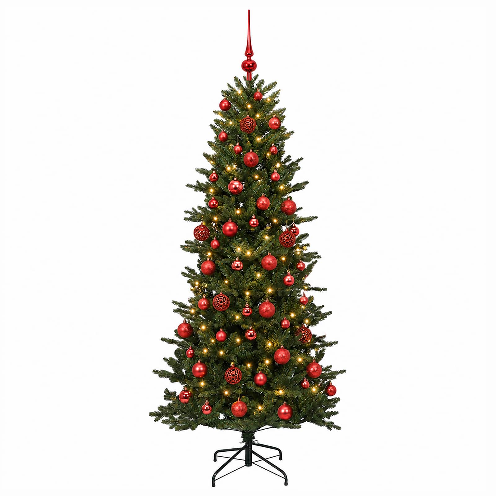 Umetna božična jelka z bučko 240 cm 300 LED Toplo bela