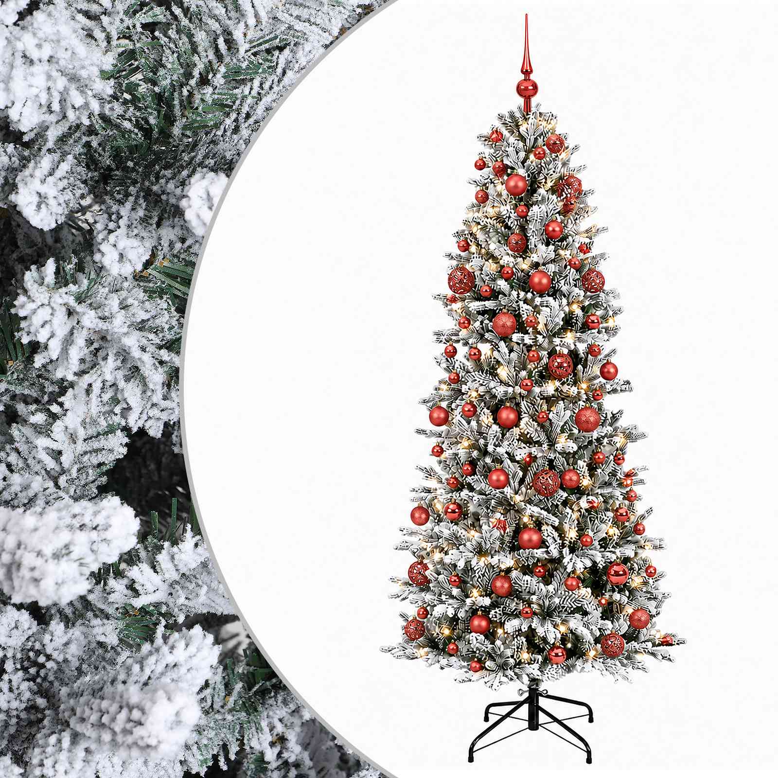 Umetna božična jelka z bučko 180 cm 300 LED Toplo bela