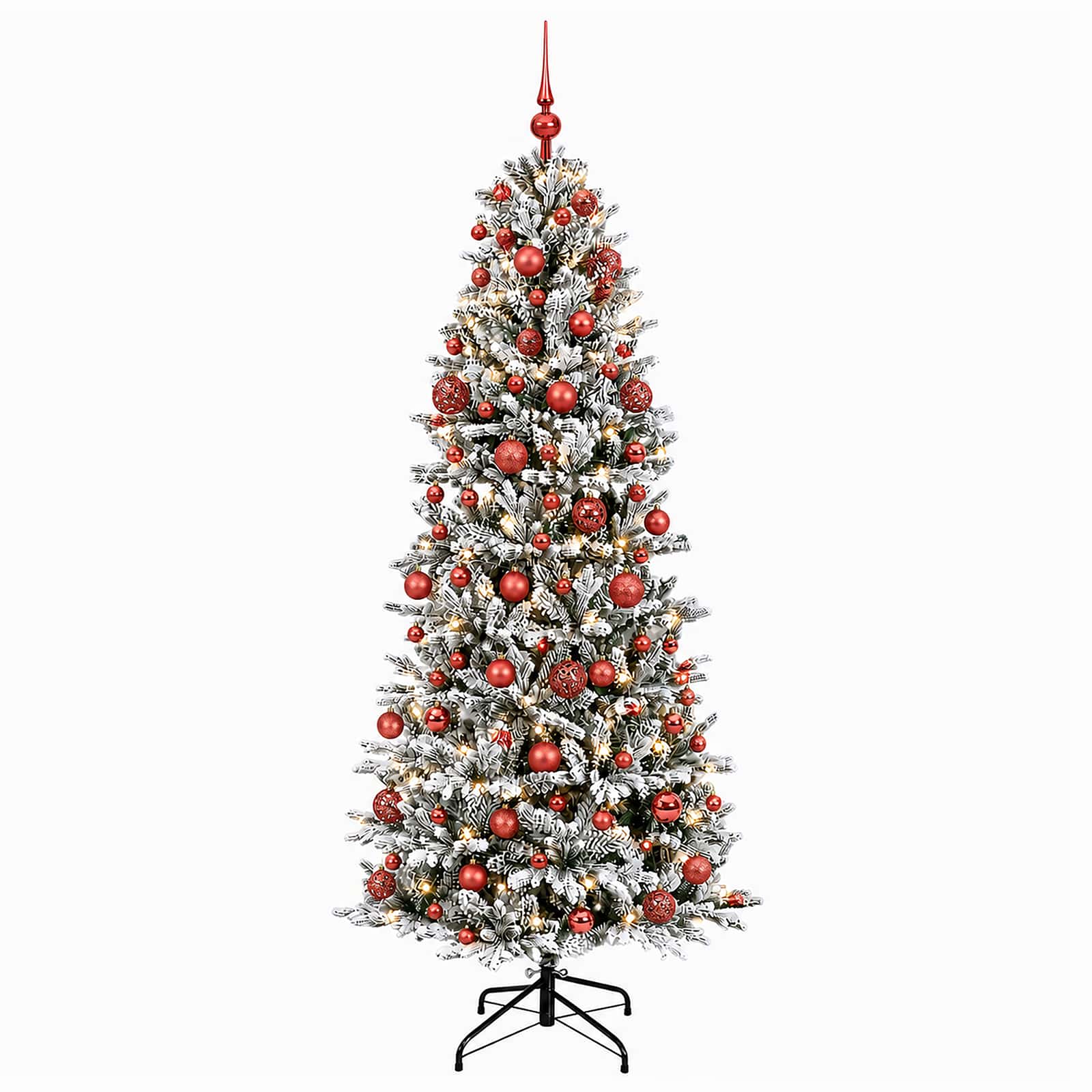 Umetna božična jelka z bučko 240 cm 300 LED Toplo bela