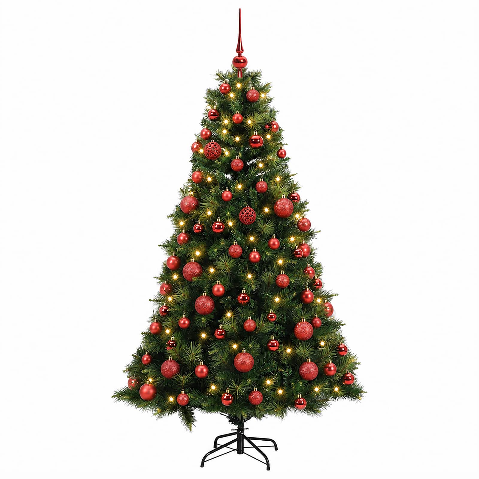 Umetna božična jelka z bučko 240 cm 300 LED Toplo bela