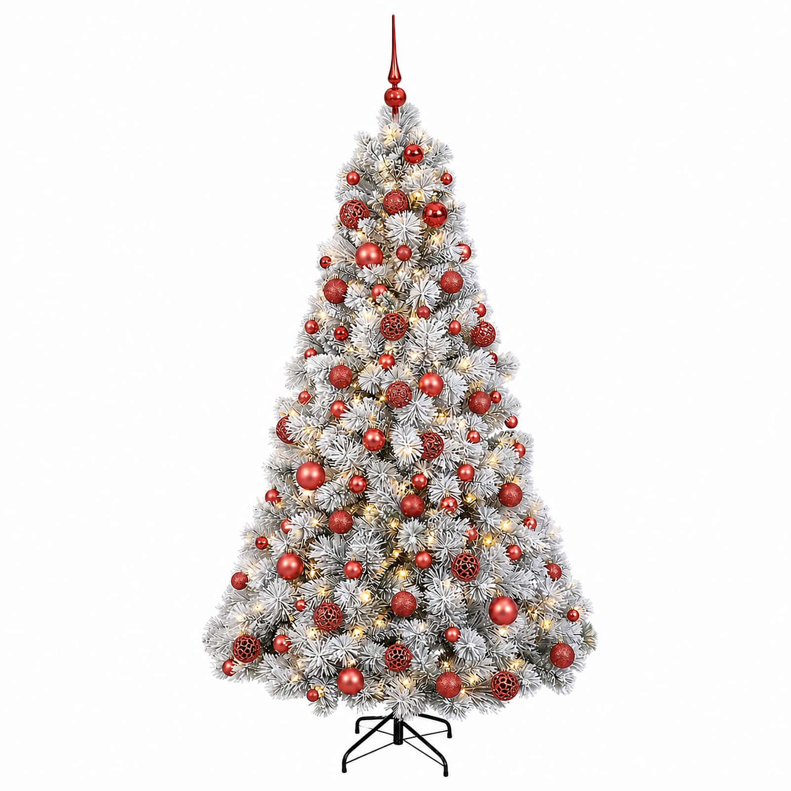 Umetna božična jelka z bučko 180 cm 300 LED Toplo bela