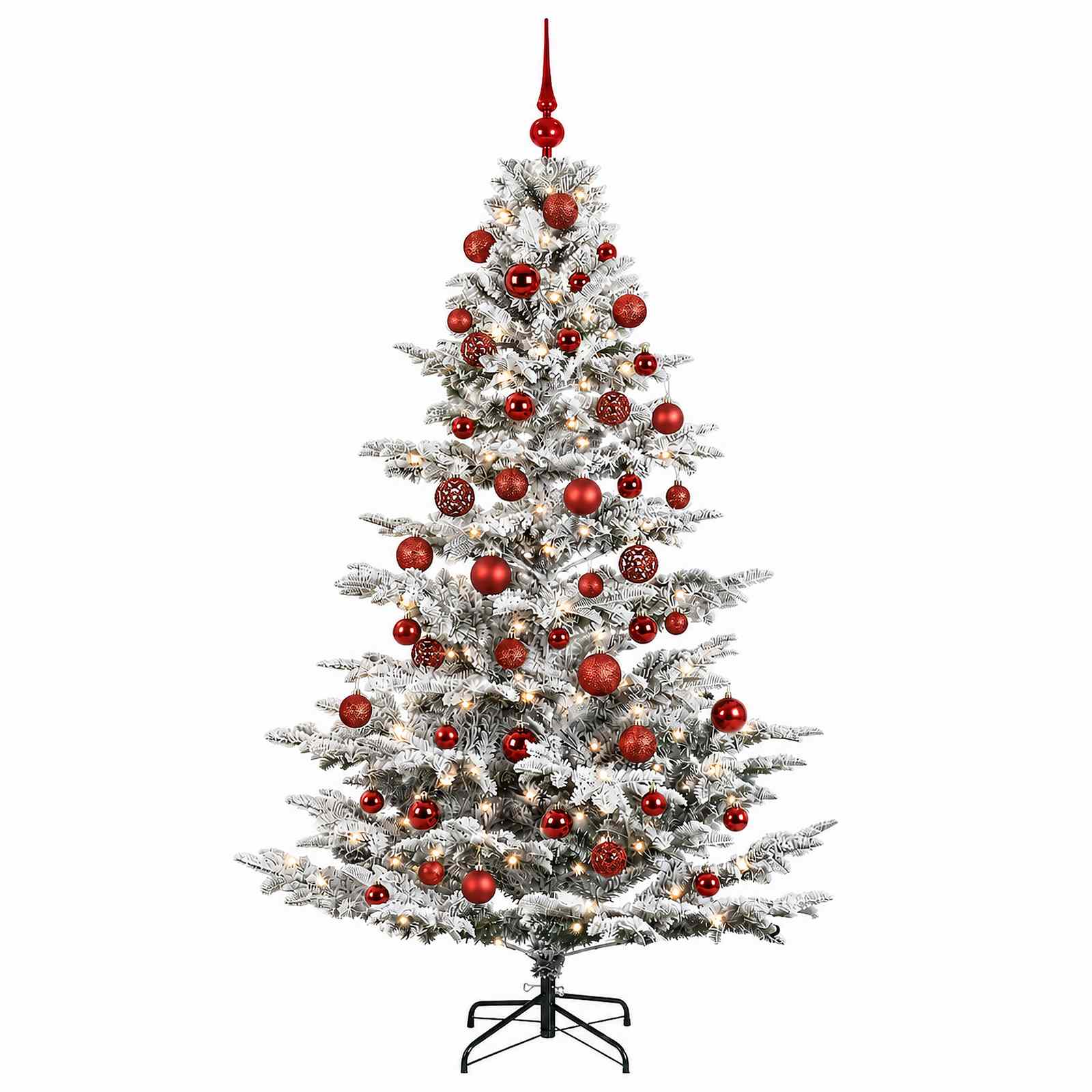 Umetna božična jelka z bučko 180 cm 300 LED Toplo bela