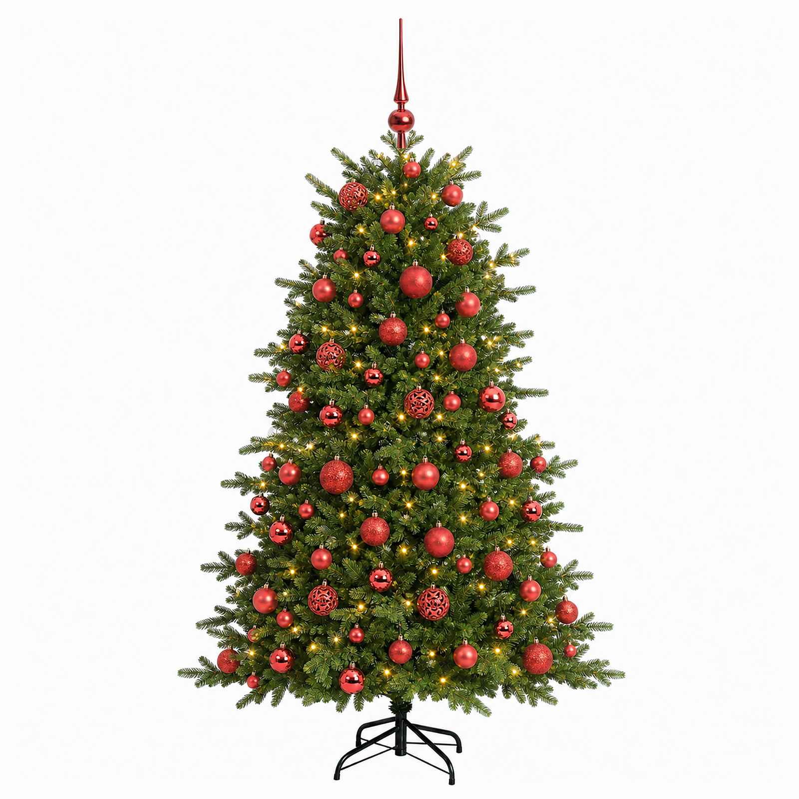 Umetna božična jelka z bučko 240 cm 300 LED Toplo bela