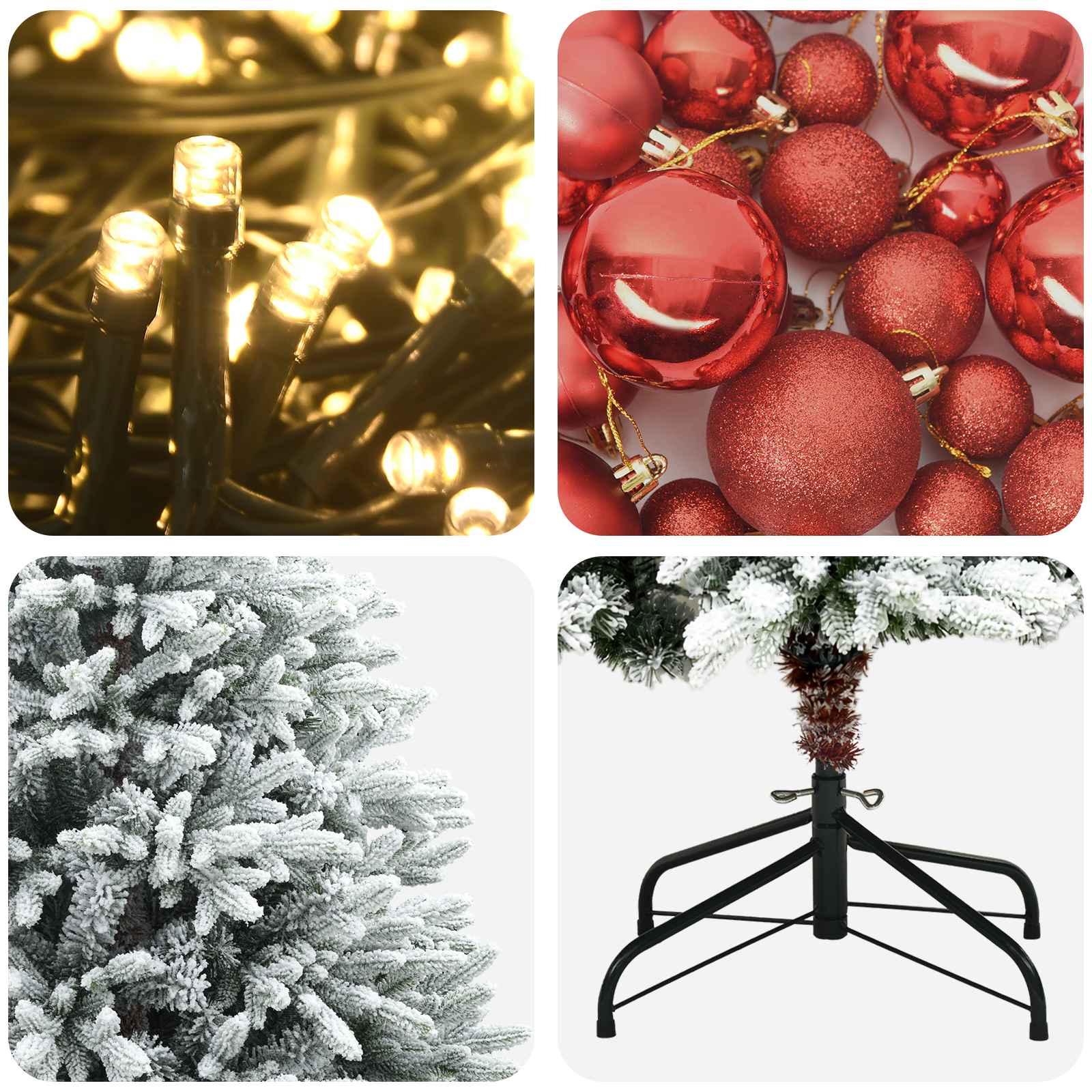vidaXL Künstlicher Weihnachtsbaum mit Kugel 240 cm 300 LEDs – Bild 7
