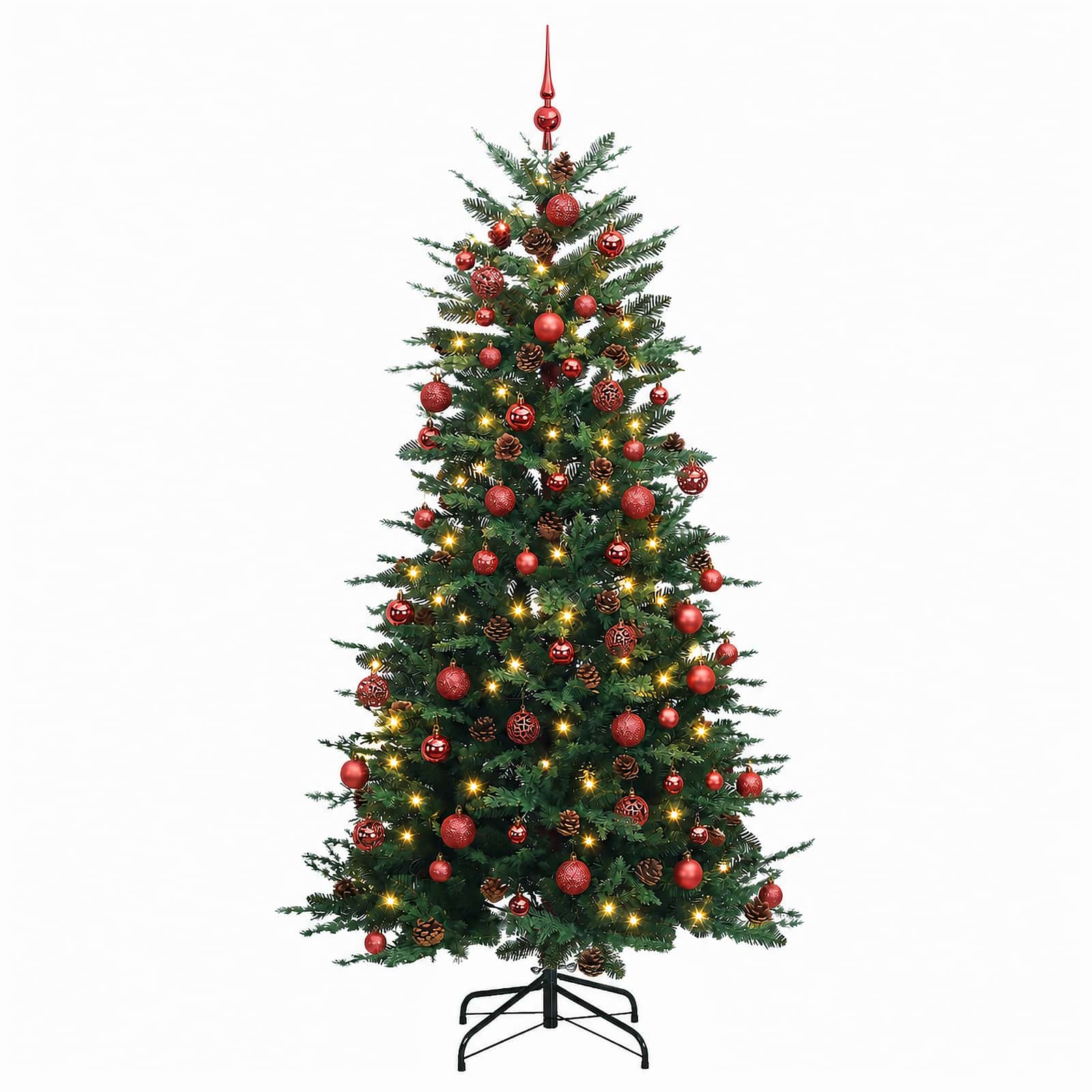 Umetno Zložljivo Božično Drevo 240 cm 300 LED Toplo bela