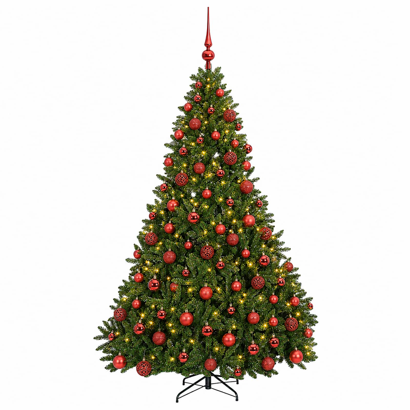 vidaXL Kunstkerstboom lichtgroen met kerstballen 180 cm 300 LED's groen, foto 4