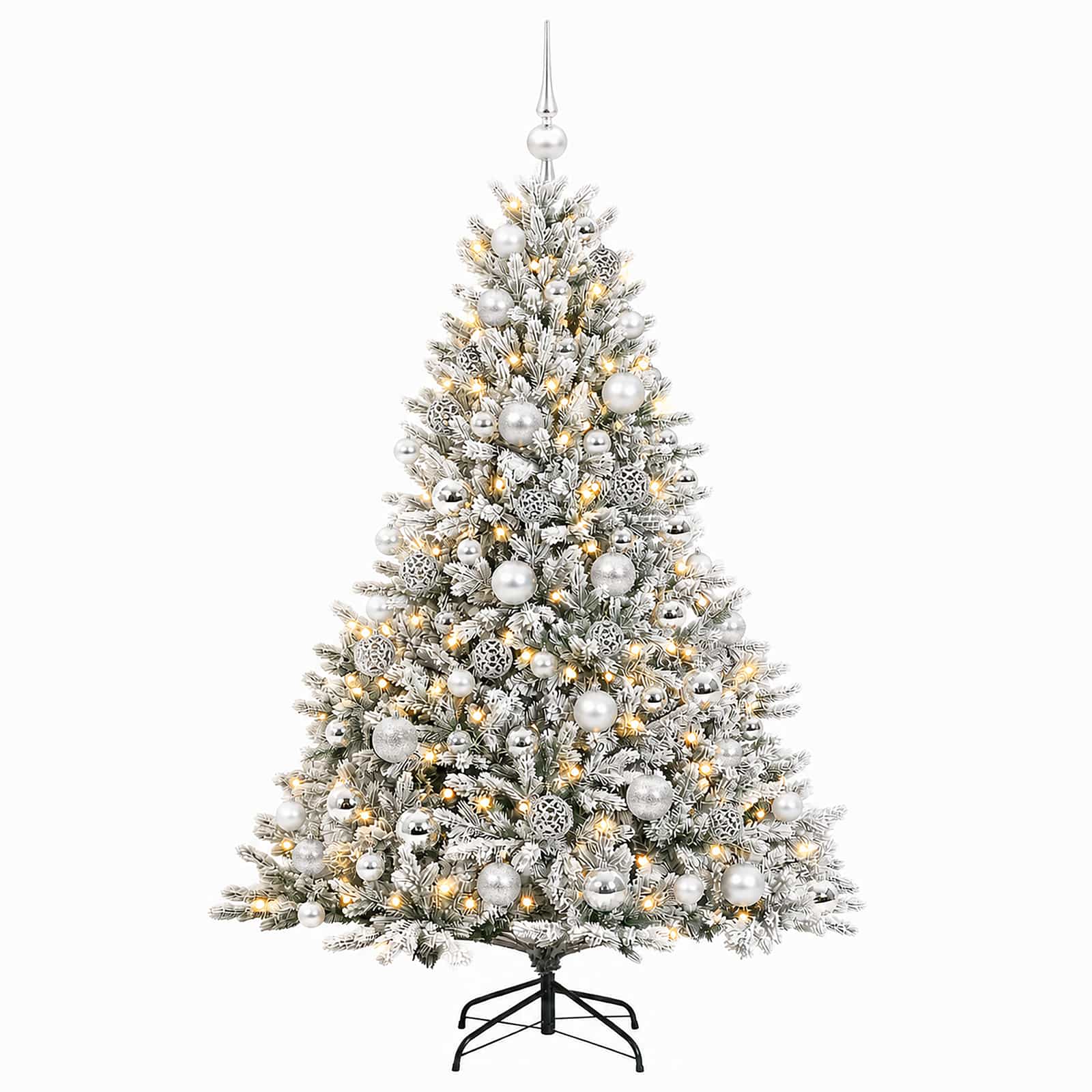 Umetna božična jelka z bučko 240 cm 300 LED Toplo bela