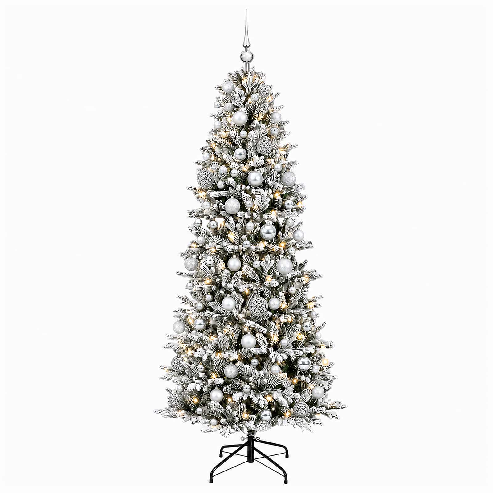Umetna božična jelka z bučko 240 cm 300 LED Toplo bela