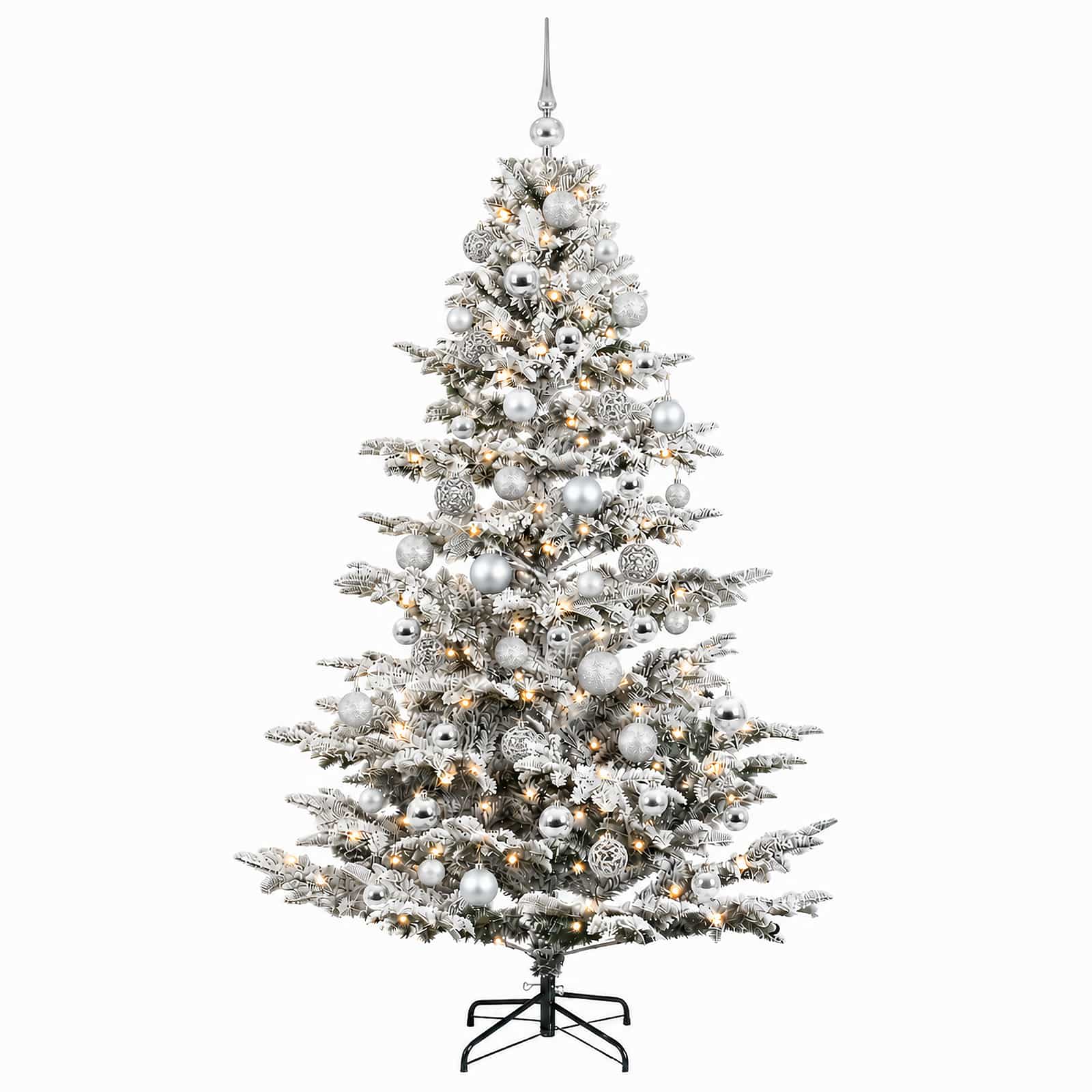 Umetna božična jelka z bučko 240 cm 300 LED Toplo bela