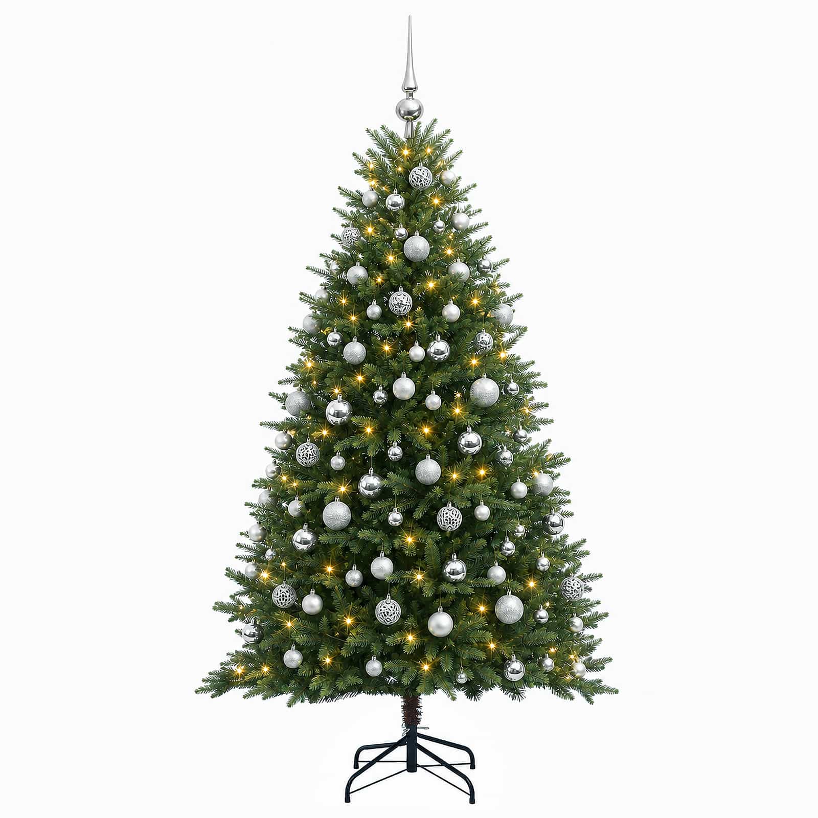 vidaXL Künstlicher Weihnachtsbaum mit Kugel 180 cm 300 LEDs – Bild 4