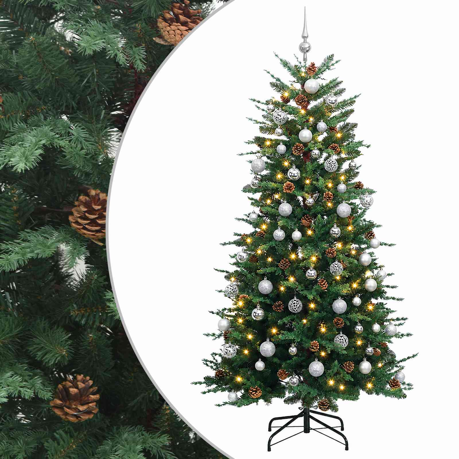 vidaXL Brad de Crăciun artificial cu ramuri articulare 180 cm