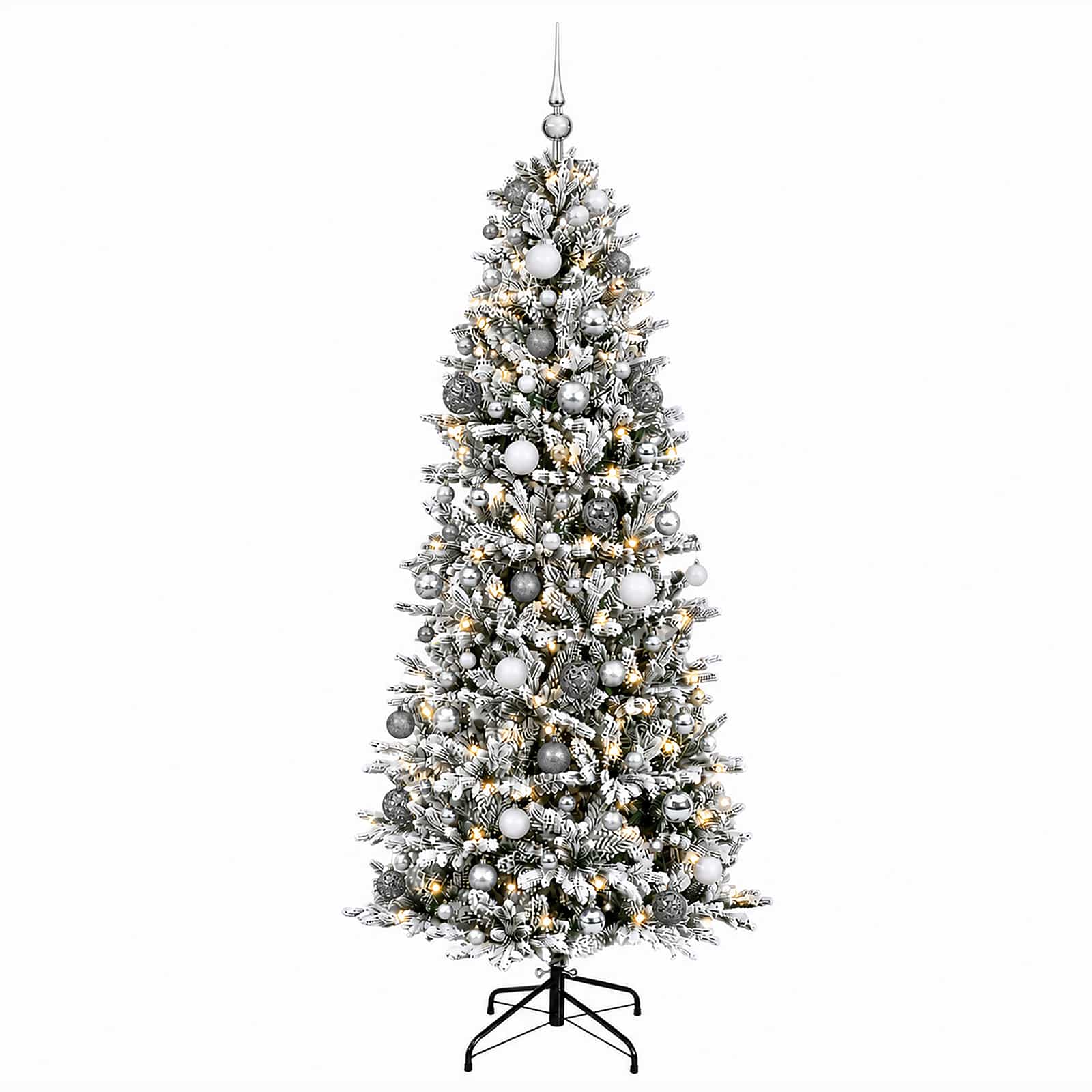 Umetna božična jelka z bučko 180 cm 300 LED Toplo bela