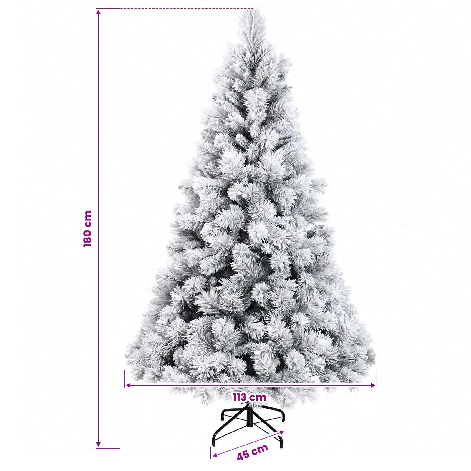 Umetna božična jelka z bučko 180 cm 300 LED Toplo bela