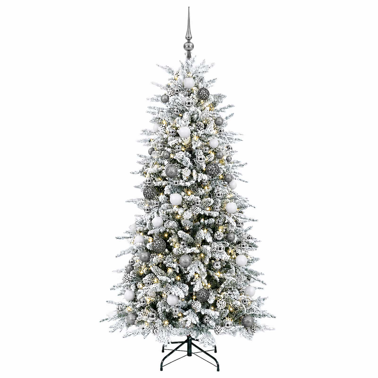 Umetno Zložljivo Božično Drevo 240 cm 300 LED Toplo bela