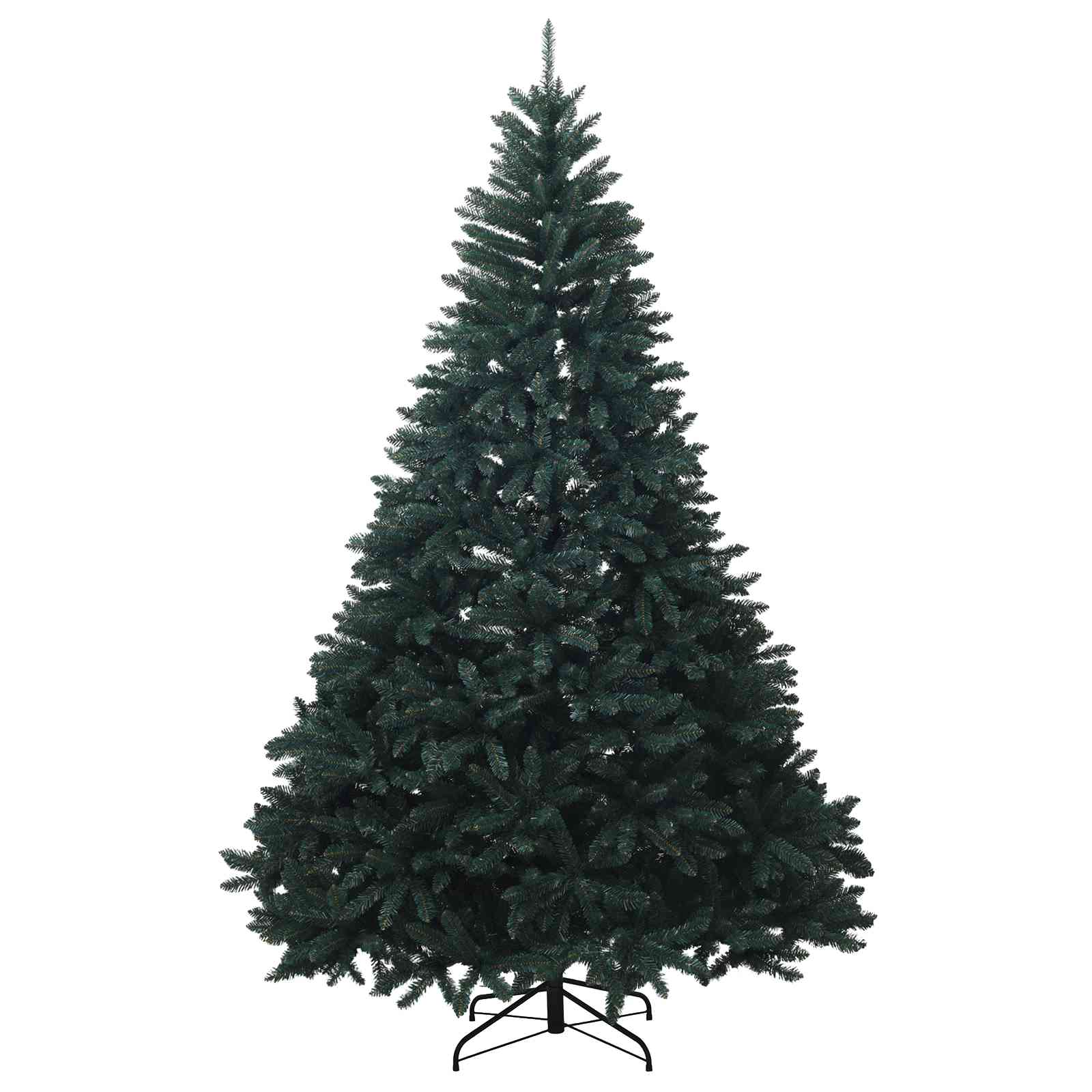 Umetno božično drevo, temno zeleno, z bučkami 240 cm 300 LED