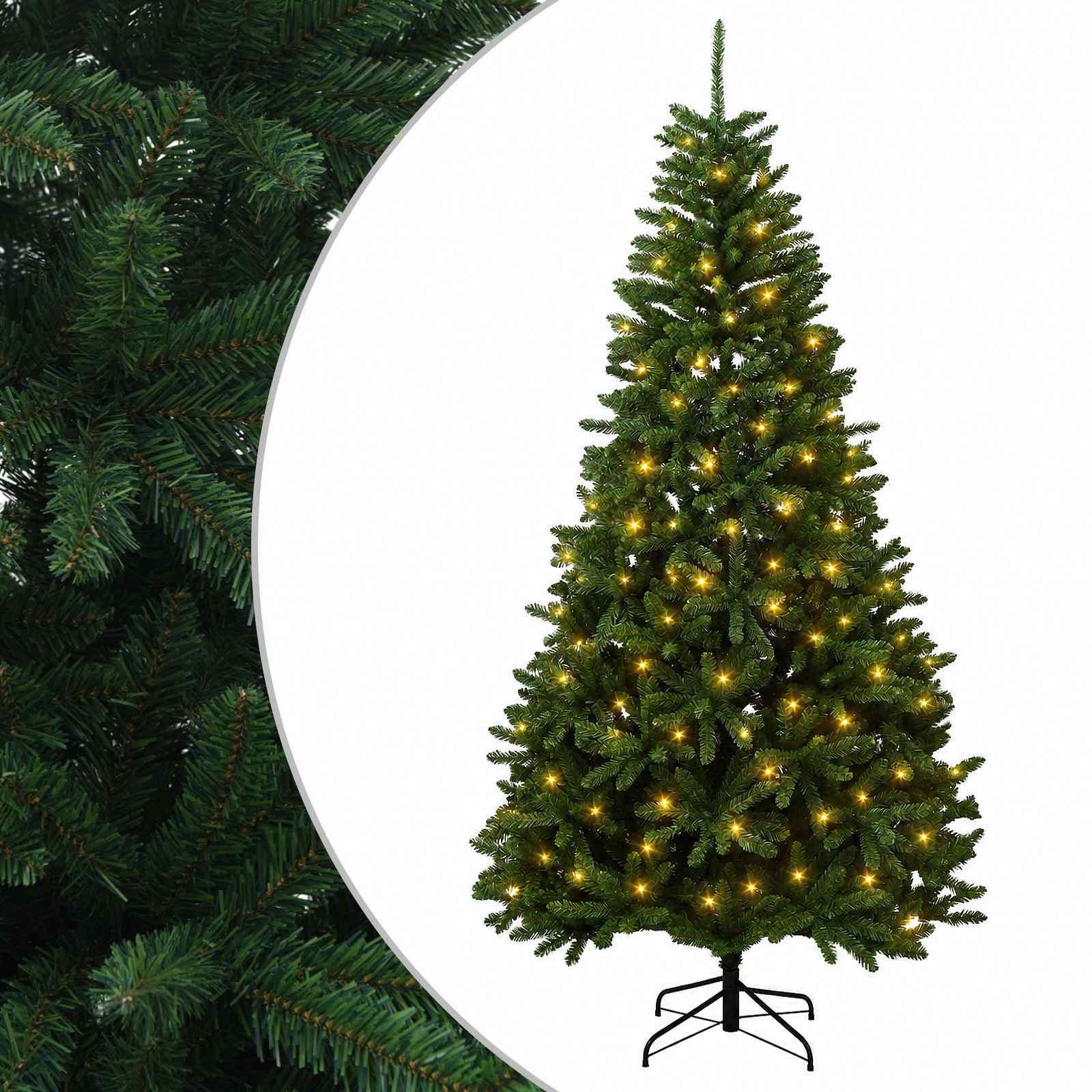 Umetno Zložljivo Božično Drevo 270 cm 600 LED Toplo bela
