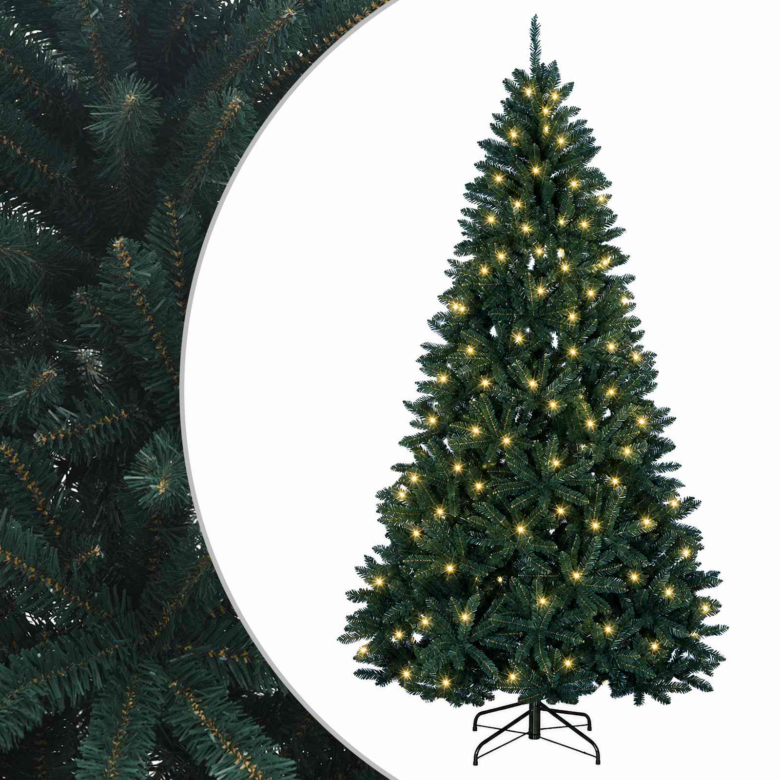 Umetno božično drevesce s tečaji, temno zeleno 300 cm 600 LED