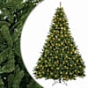 vidaXL Kunstlik kokkupandav j&otilde;ulupuu 270 cm 600 LED-i Soe valge
