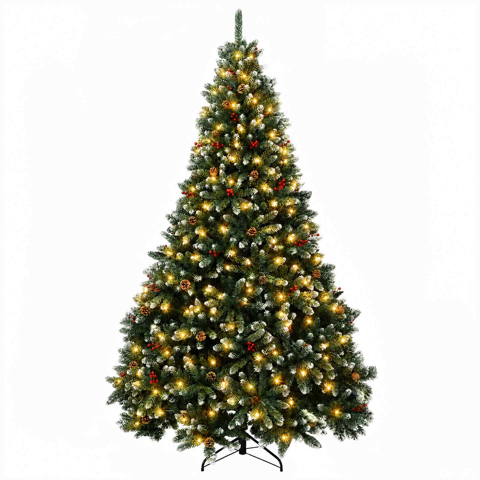Umetno Zložljivo Božično Drevo 270 cm 300 LED Toplo bela