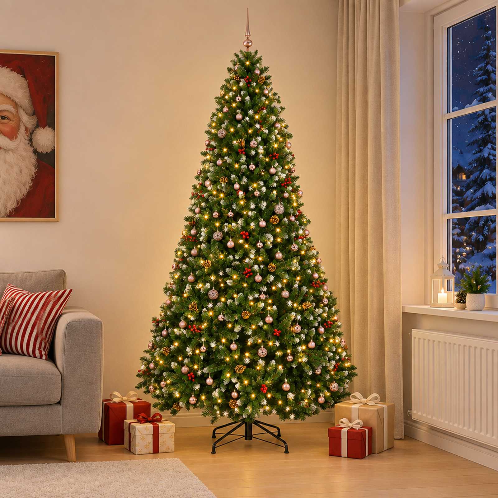 Artificial Christmas Tree with Ornaments 300 LEDs — photo 1 of 10