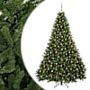 vidaXL Heleroheline kunstj&otilde;ulupuu kuuseehtega 270 cm 600 LED-i