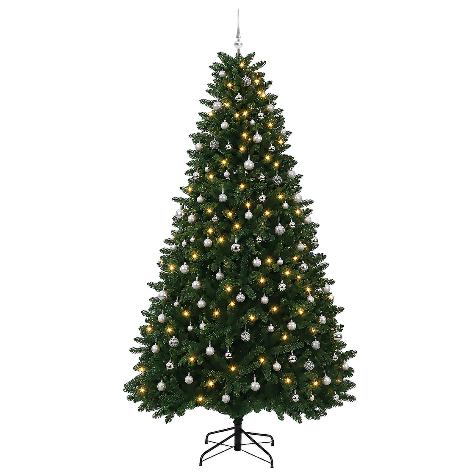 Umetno božično drevesce, srednje zeleno, z bunkicami 300 cm