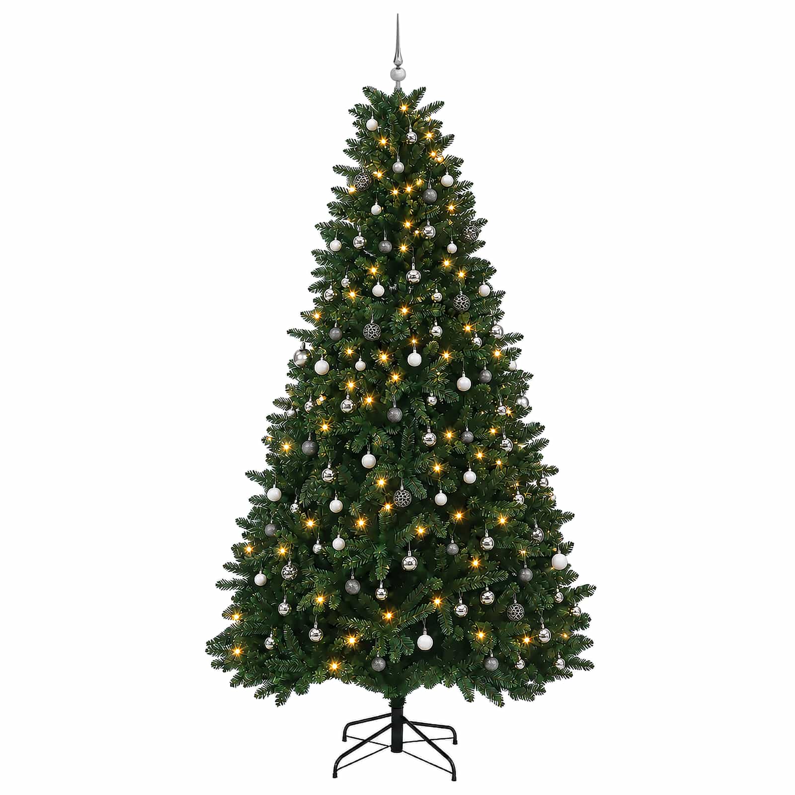 Umetno božično drevesce, srednje zeleno, z bunkicami 300 cm