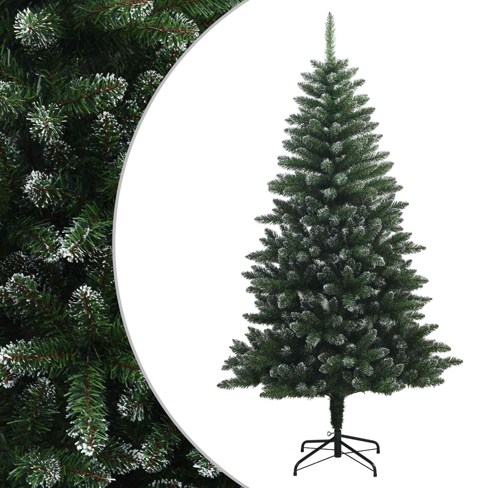 Umetno Zložljivo Božično Drevo 150 cm PVC in kovina Mlečno