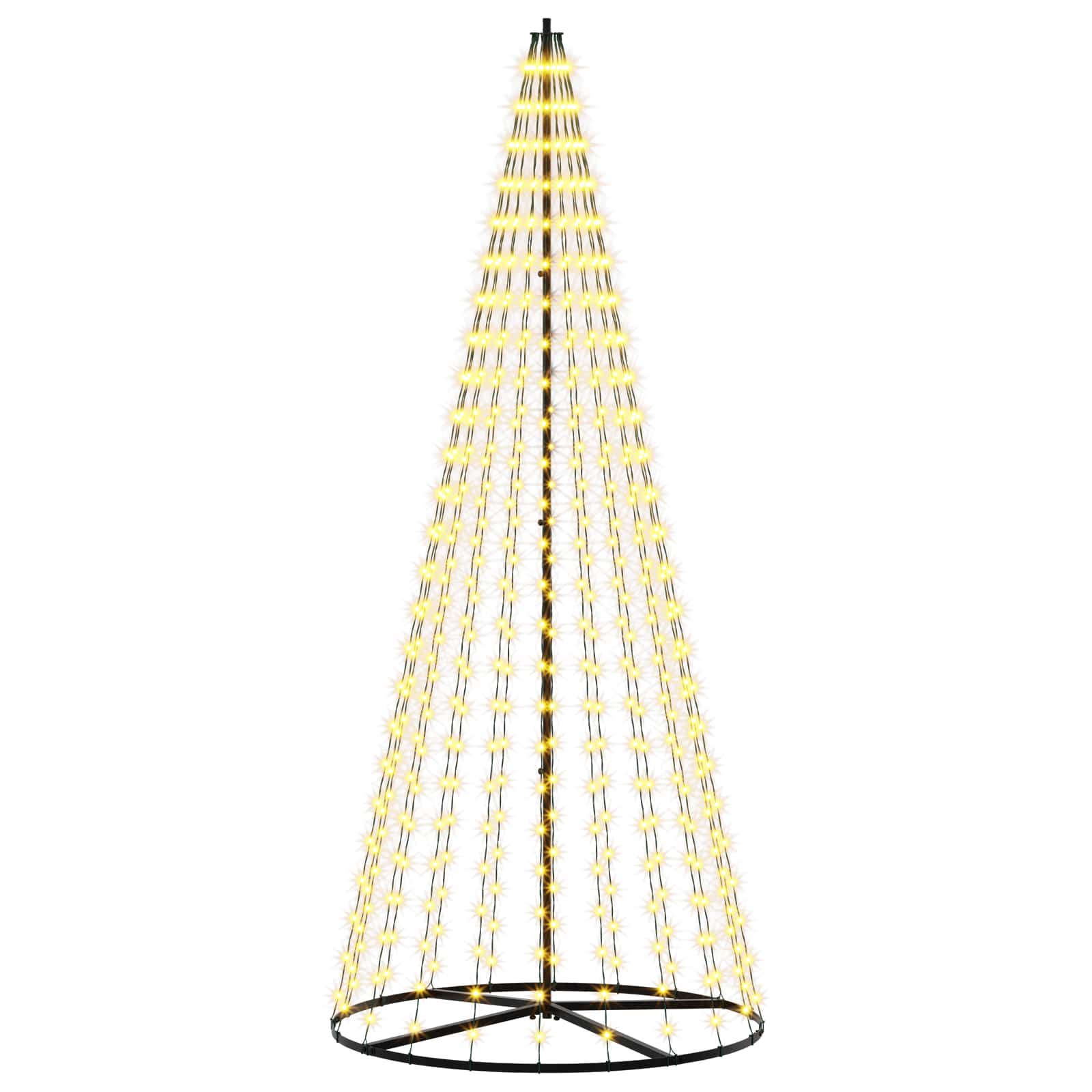 LED božično drevesce 235 cm 500 LED Toplo bela elezo Črna