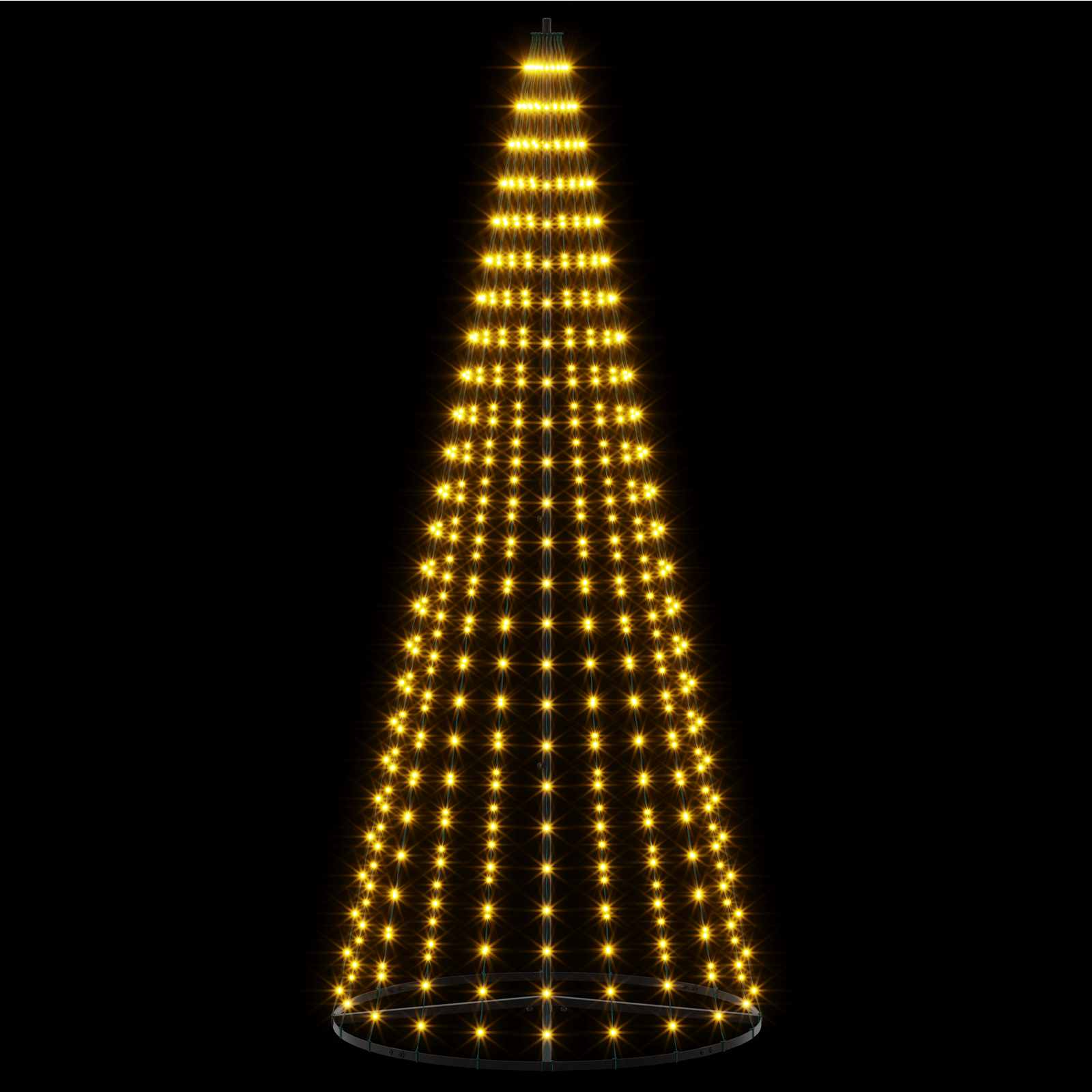 LED božično drevesce 235 cm 500 LED Toplo bela elezo Črna