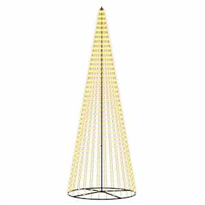 vidaXL LED j&otilde;ulupuu 385 cm 1148 LED-i Soe valge Raud Must