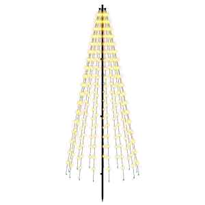 vidaXL LED j&otilde;ulupuu 165 cm 270 LED-i Soe valge Raud Must