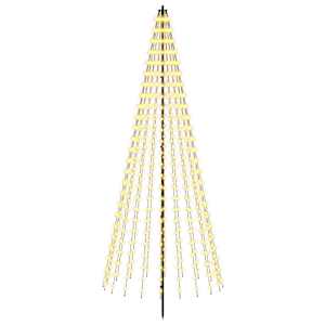 vidaXL LED j&otilde;ulupuu 235 cm 500 LED-i Soe valge Raud Must