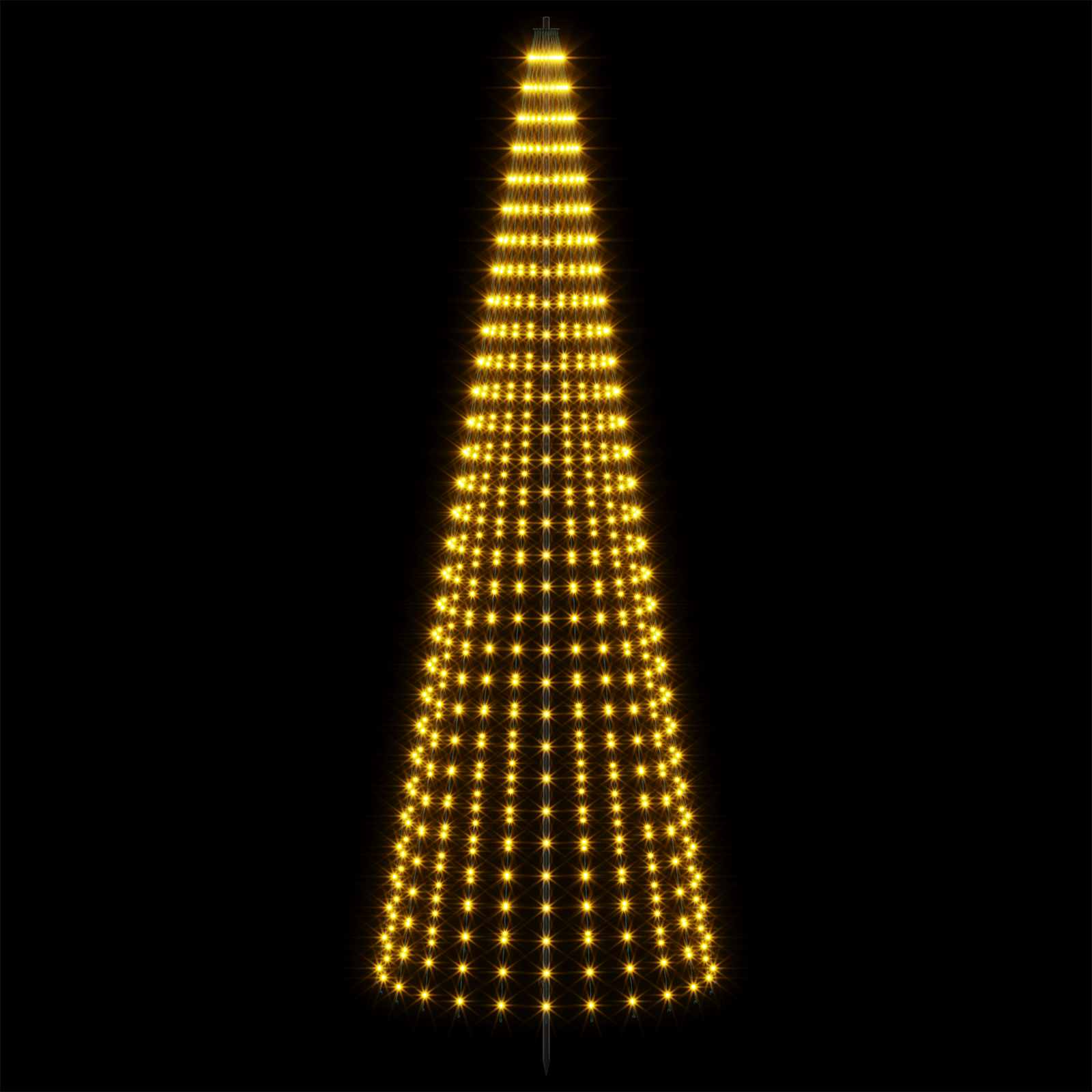 LED božično drevesce 285 cm 744 LED Toplo bela elezo Črna