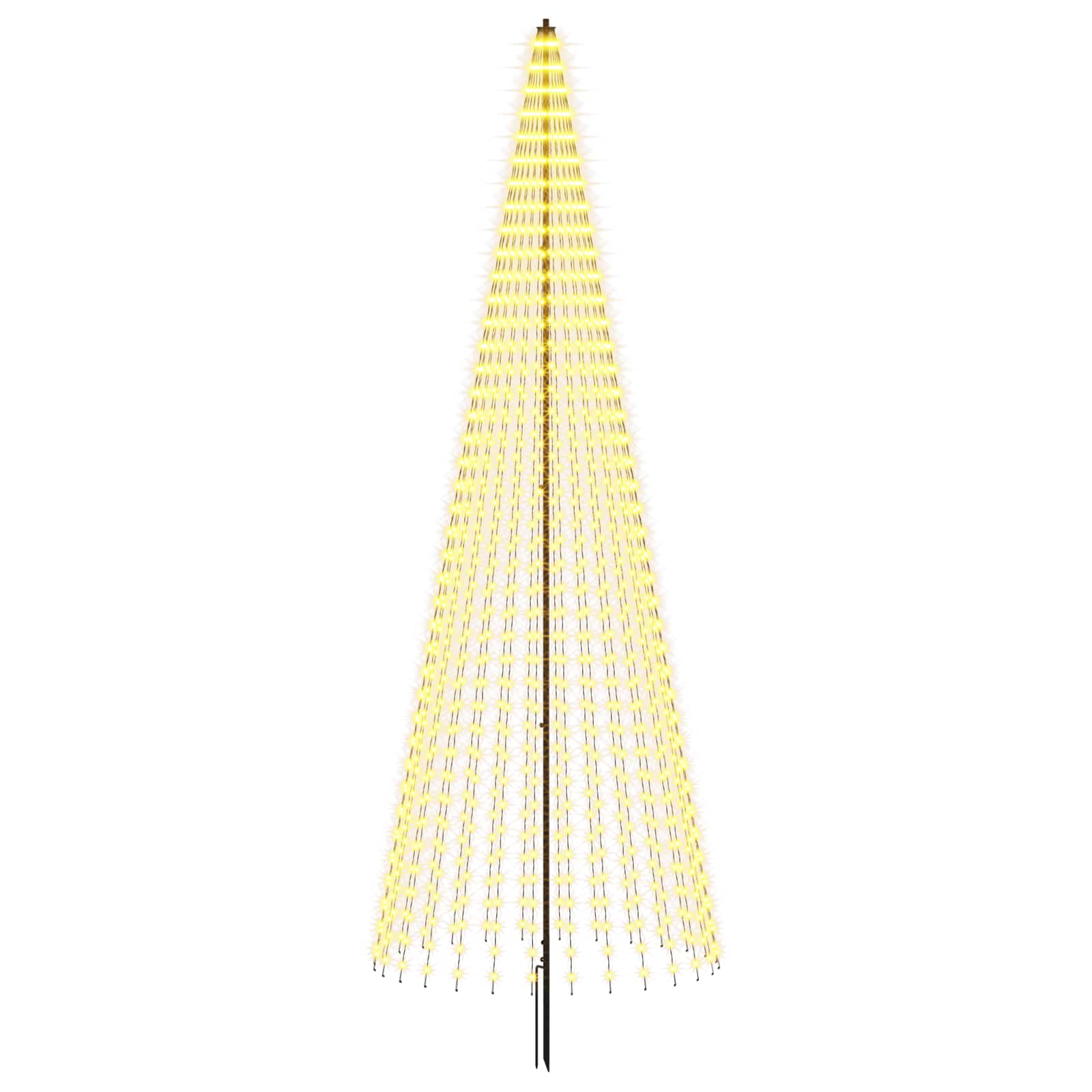LED božično drevesce 385 cm 1148 LED Toplo bela elezo Črna