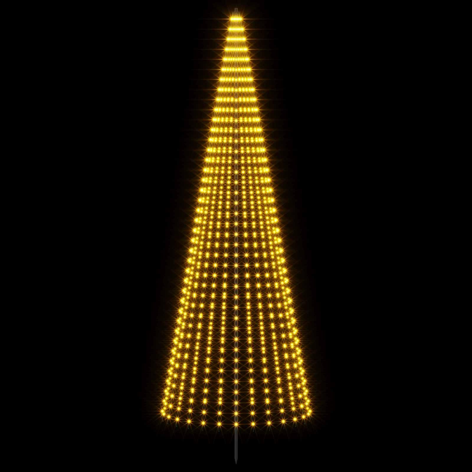 LED božično drevesce 385 cm 1148 LED Toplo bela elezo Črna