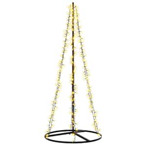 vidaXL LED j&otilde;ulupuu 165 cm 540 LED-i Soe valge Teras Must
