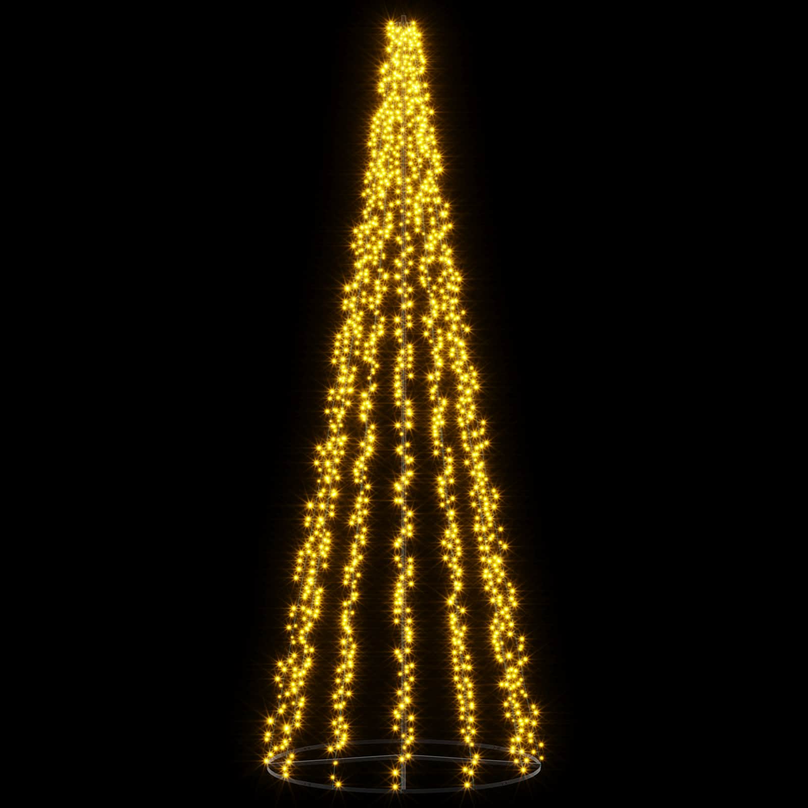 LED božično drevesce 385 cm 2460 LED Toplo bela Jeklo Črna