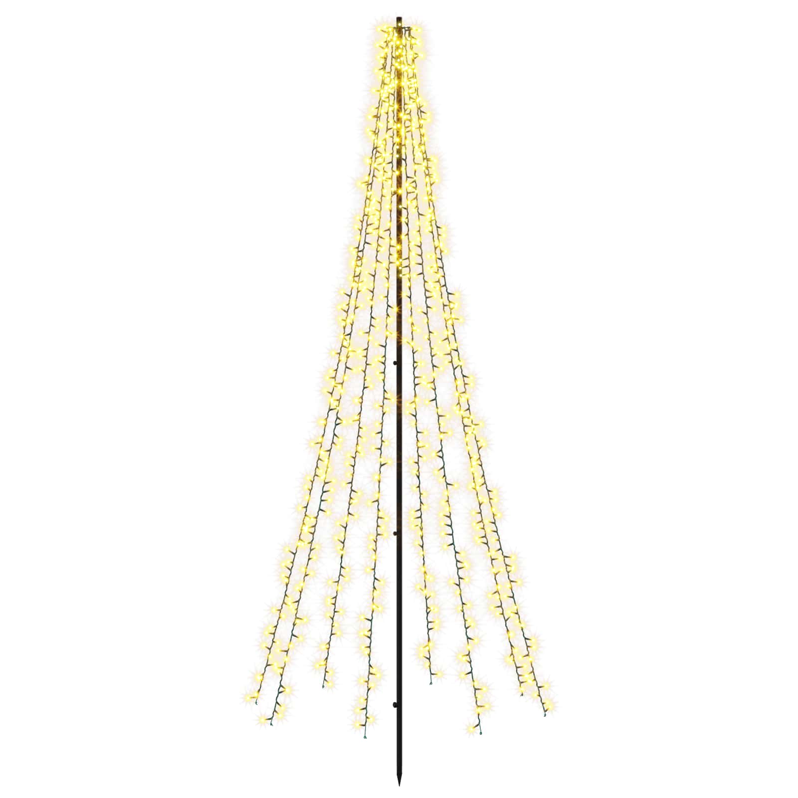 LED božično drevesce 235 cm 1000 LED Toplo bela Jeklo Črna