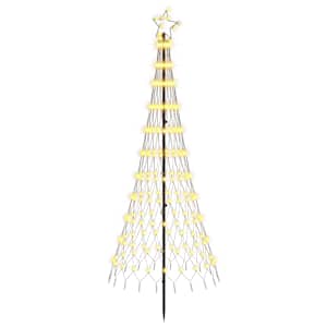 vidaXL LED j&otilde;ulupuu 180 cm 230 LED-i Soe valge Raud Must