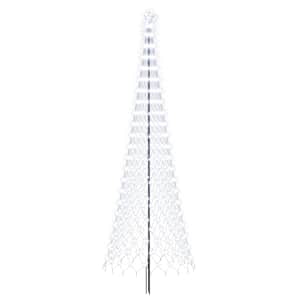 vidaXL LED j&otilde;ulupuu 400 cm 450 LED-i K&uuml;lm valge Raud Must