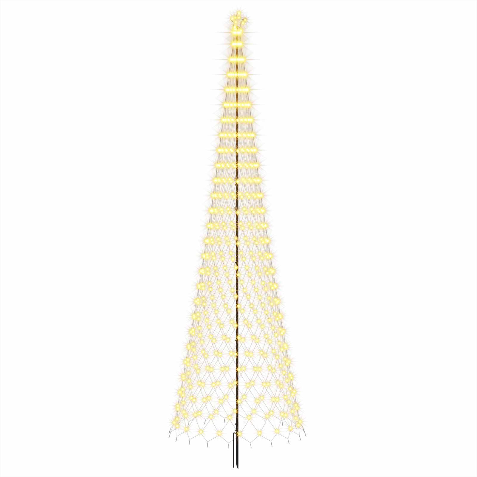 LED božično drevesce 500 cm 550 LED Toplo bela elezo Črna