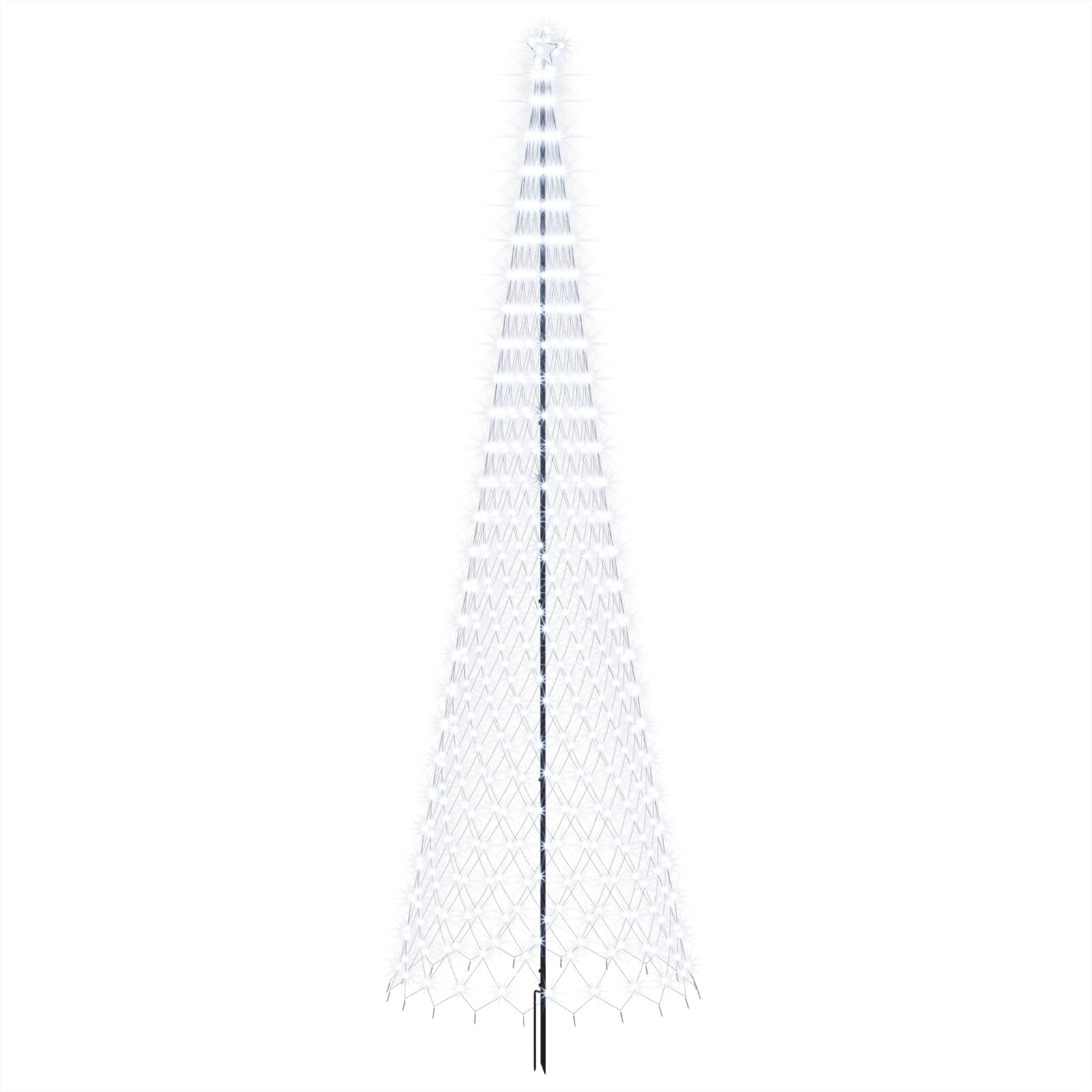 vidaXL LED vianočný stromček 500 cm 550 LED Studená biela Železo