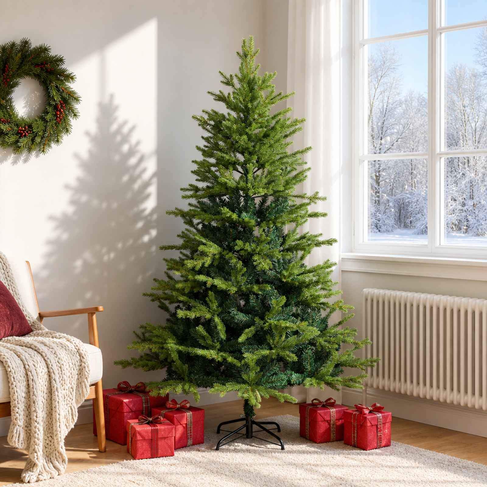 VidaXL Mākslīgā Saliekamā Ziemassvētku Egle 180