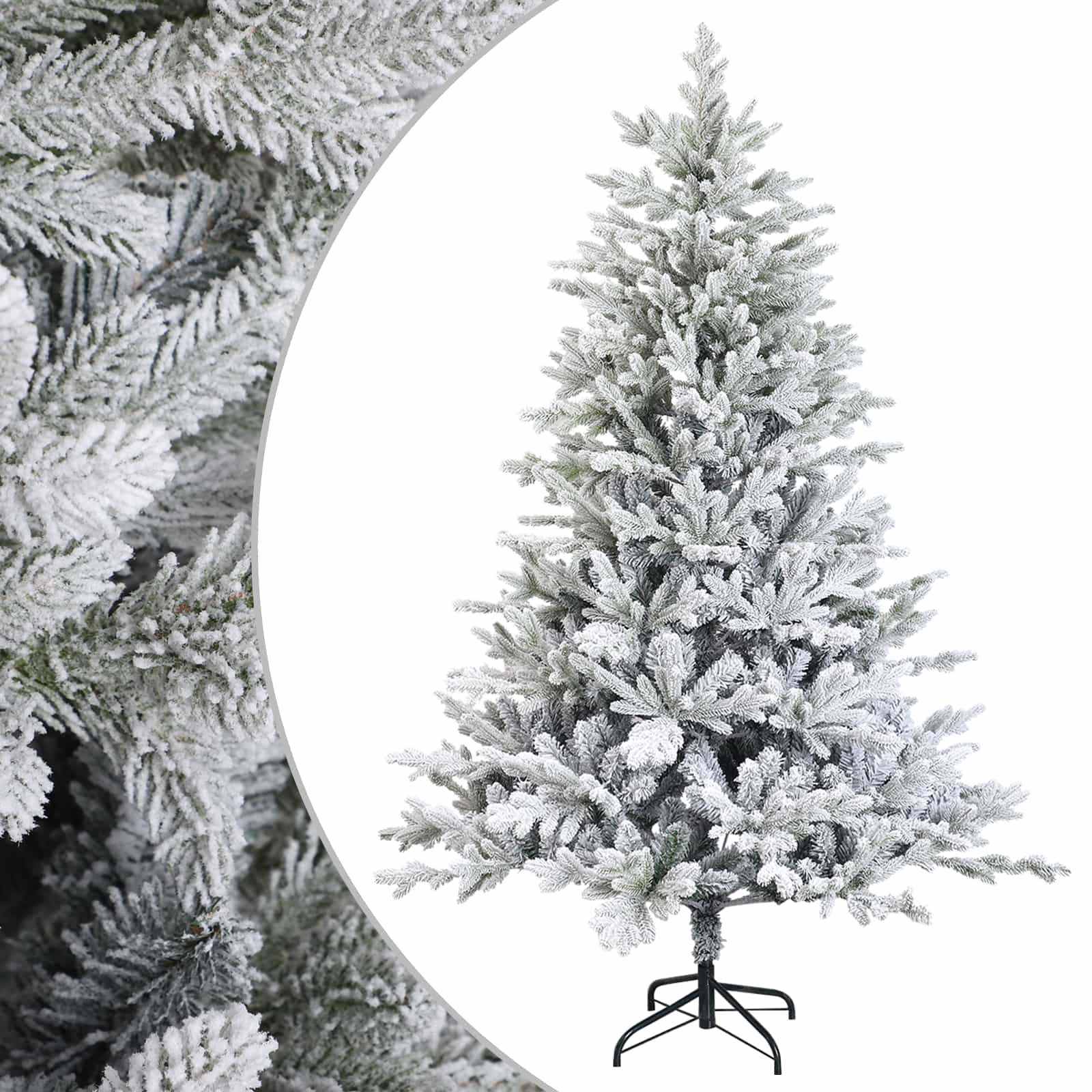vidaXL Umelý Sklápací Vianočný Stromček 150 cm PVC a kov